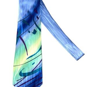 J. Garcia Blue and Green Artistic Tie